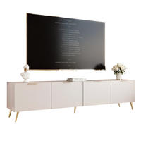 TV skrinka ANGEL kašmírová stojaca s LED osvetlením 200 cm - kašmírová, kompozitné drevo (200/49/40cm) - Idohome