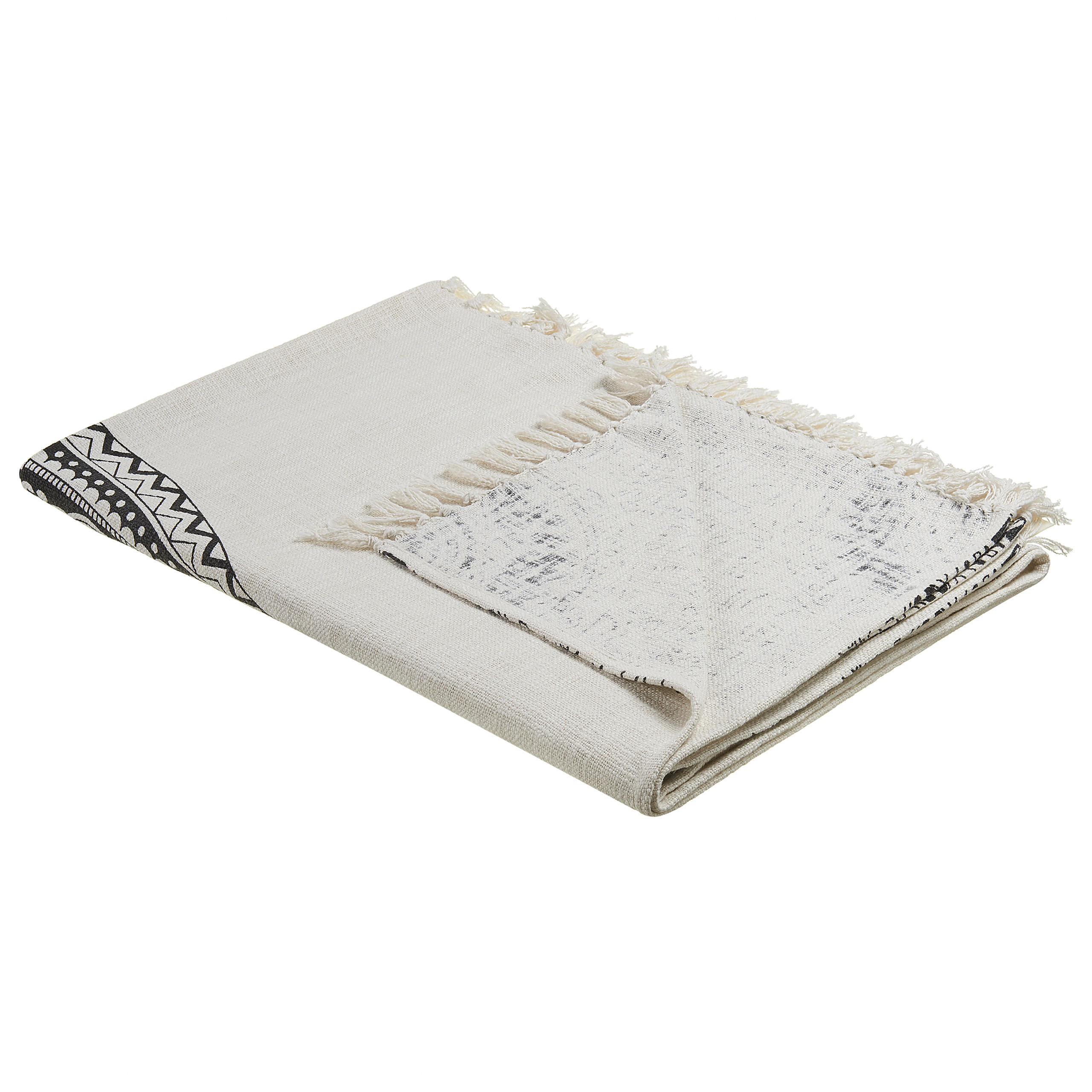 DECKE Beige Berhampore 130/180 cm - Beige, Naturmaterialen/Textil (130/180cm) - Beliani