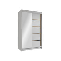 SCHIEBETÜRENSCHRANK Vigo III - Goldfarben/Weiß, Holzwerkstoff/Metall (100/200/58cm) - MIRJAN24