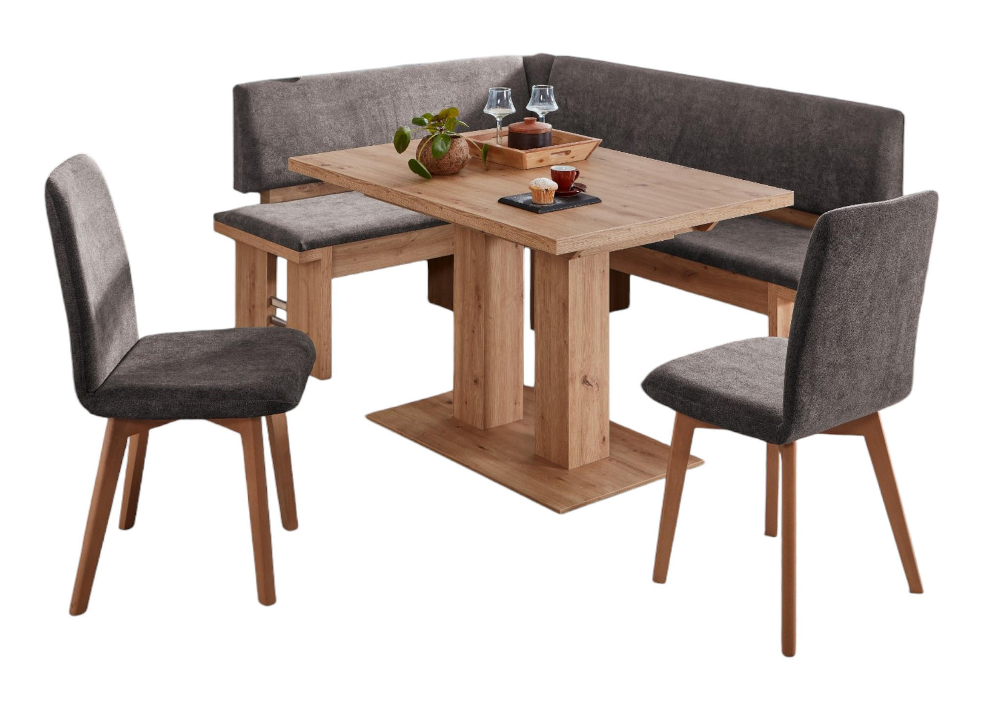 58aufmkessel Eckbankgruppe Eiche Artisan, Braun 138x88x178 cm