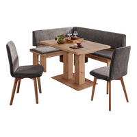 ECKBANKGRUPPE Dolores für 5 Personen Dekor Artisan Braun/Anthrazit - Eiche Artisan/Braun, Kunststoff (138/88/178cm) - 58aufmkessel