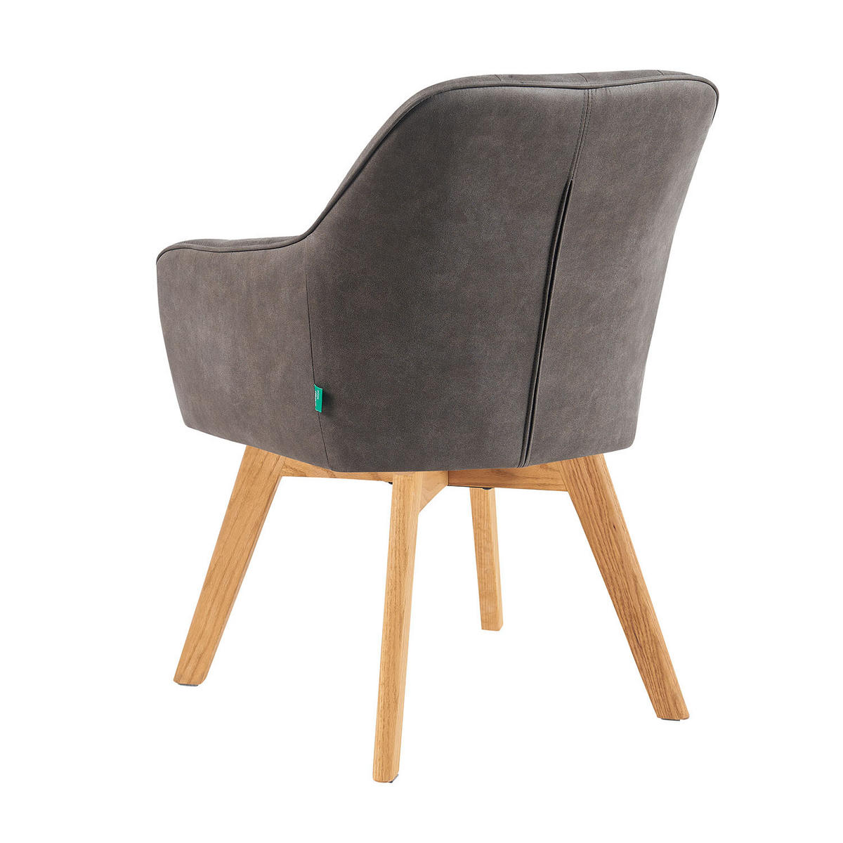 ARMLEHNSTUHL Mika-Enno - Honigeiche/Taupe, Eichenholz/Holz (60/87/65cm) - DUBI Möbel