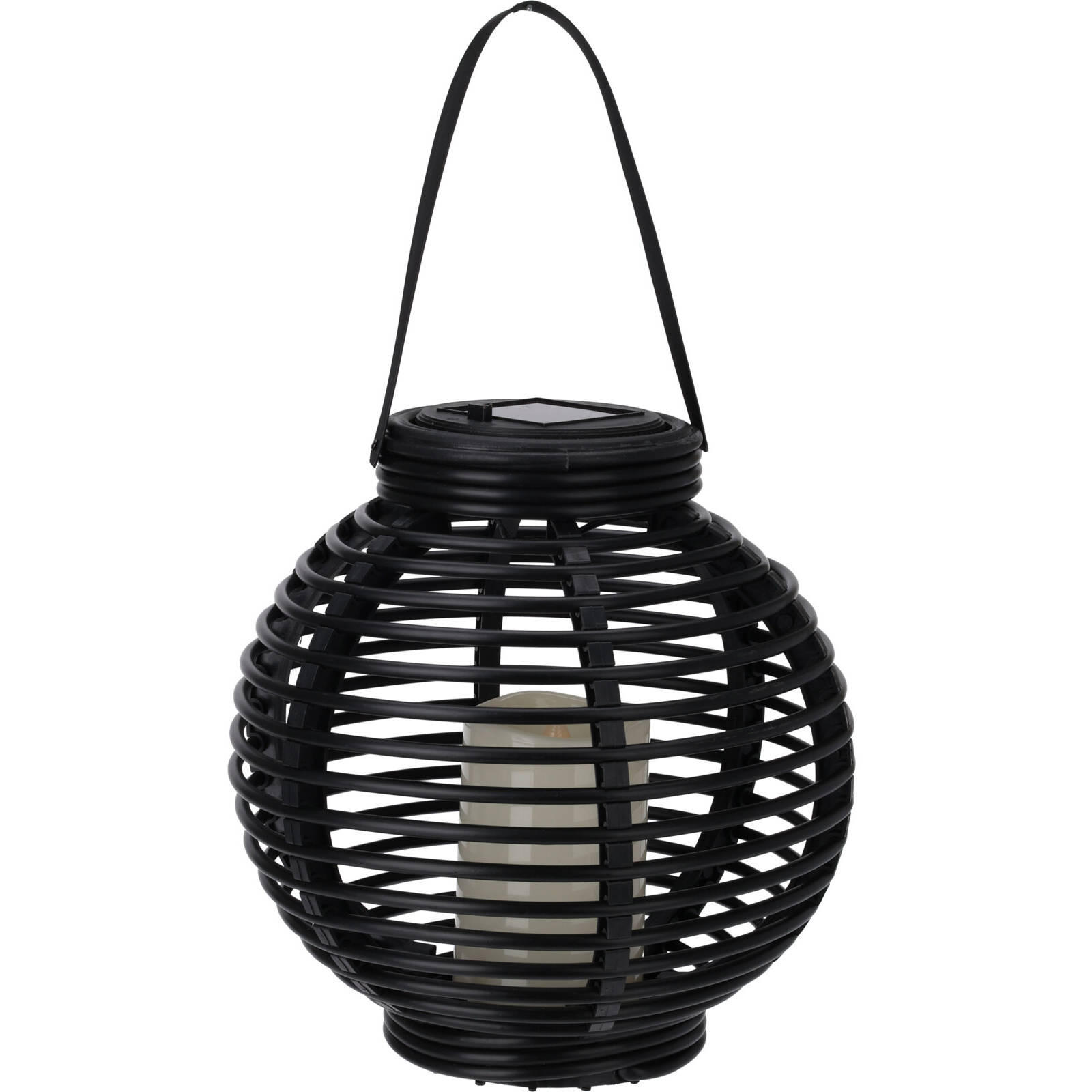 SOLARLATERNE Ø 21 cm - Schwarz, Kunststoff (20.5/20.5/21.3cm)