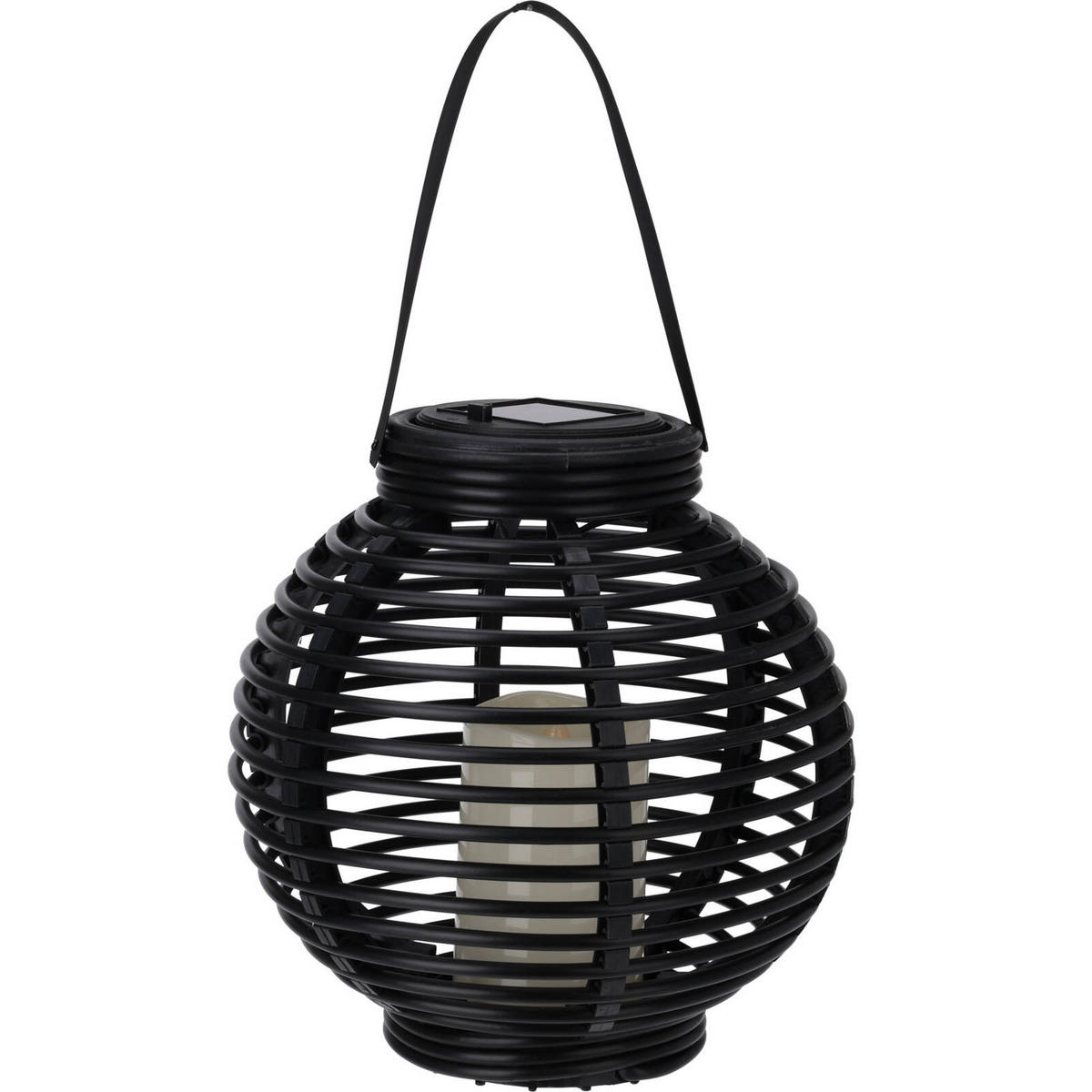 SOLARLATERNE Ø 21 cm - Schwarz, Kunststoff (20.5/20.5/21.3cm)