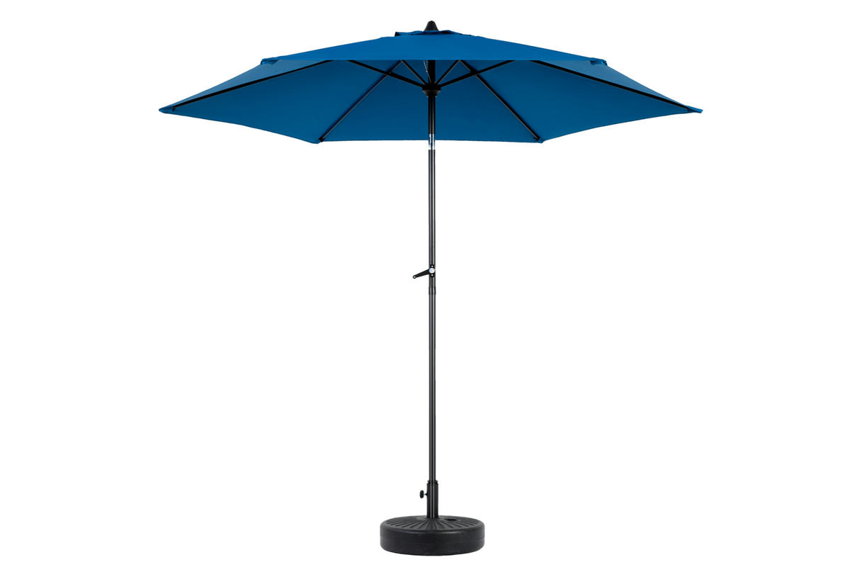 SONNENSCHIRM aus Aluminium Ø 270 cm in Dunkelgrau mit LSF 50+ - Dunkelgrau, Metall (270/270cm) - Modfu