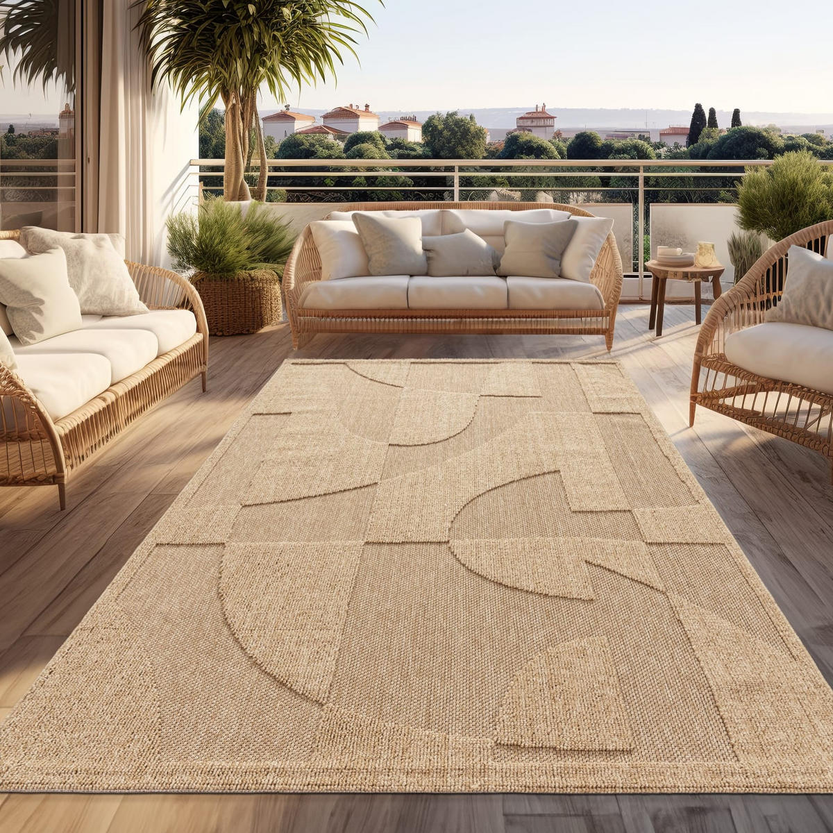OUTDOORTEPPICH 200/280 cm Berlin 541 - Beige, Kunststoff (200/280cm) - Paco Home