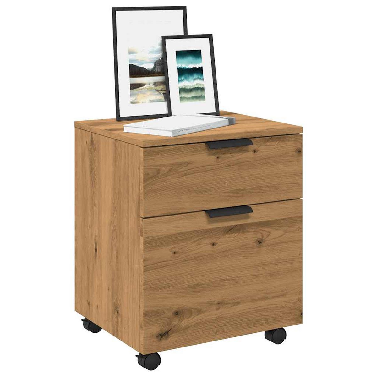 ROLLCONTAINER Mosab rollbar Artisan Eichen-Optik 45x38x54 cm - Eiche Artisan, Holz (45/54/38cm) - DELUKE