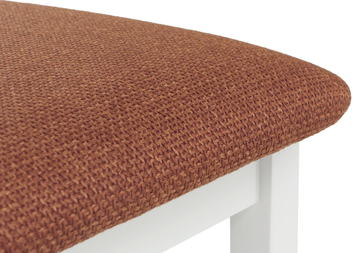 ESSZIMMERSTUHL Weiß, Orange 4er-Set - Weiß/Orange, Holz (43/85/44cm) - MCW