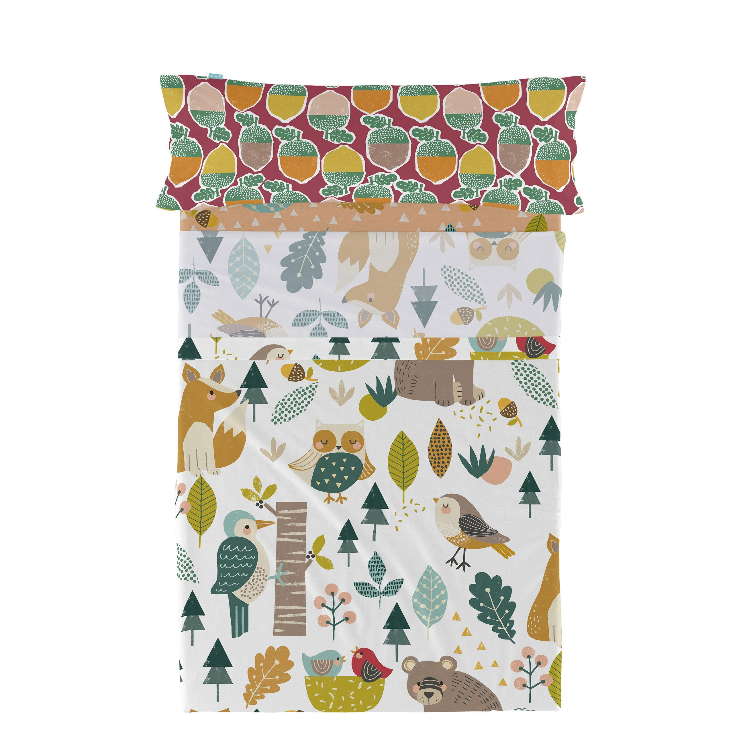 BETTWÄSCHE 2er-Set teiliges harvestwood 160x270 cm mehrfarbig - Multicolor, Textil (160/270cm) - Happy Friday