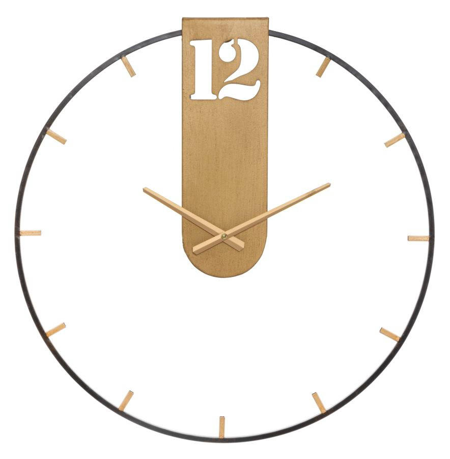 Mauro Ferretti Wanduhr Gold, Schwarz 60x60x4.5 cm
