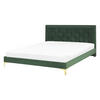 DOPPELBETT 140/200cm Dunkelgrün Limoux - Dunkelgrün, Textil (140/200cm) - Beliani