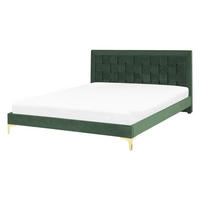 DOPPELBETT 140/200cm Dunkelgrün Limoux - Dunkelgrün, Textil (140/200cm) - Beliani
