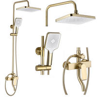 DUSCHSET Rea Hass Gold - Goldfarben, Metall (26.5/122/40.5cm) - REA