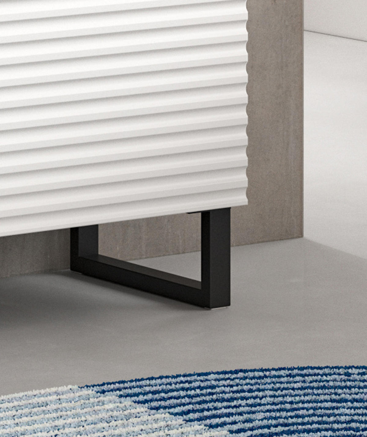 BADKOMMODE weiß 35 cm, Badschrank mit Soft-Close - Schwarz/Weiß, Holzwerkstoff/Metall (35/110/34cm) - Inn.Furn