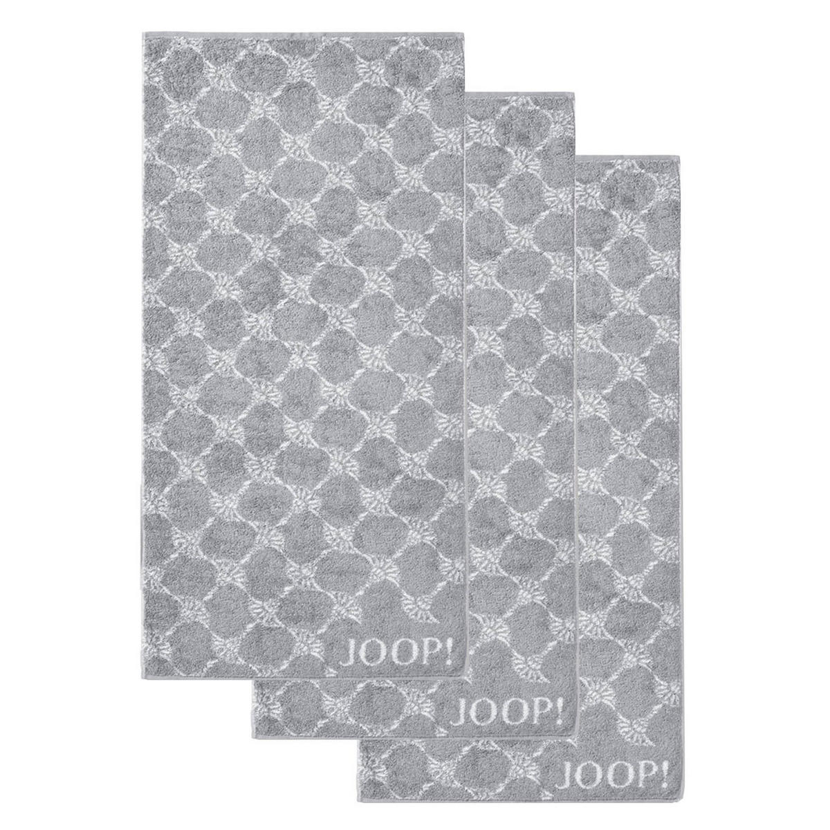 HANDTUCH Unisex Classic / Infinity Grau 3er Pack Baumwolle - Grau, Textil (100/40cm) - Joop!