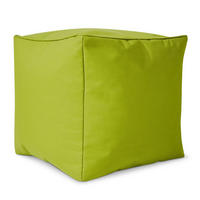 SITZSACK-HOCKER Pouf "Cube" 40x40x40cm - Grün, Textil (40/40/40cm) - Green Bean