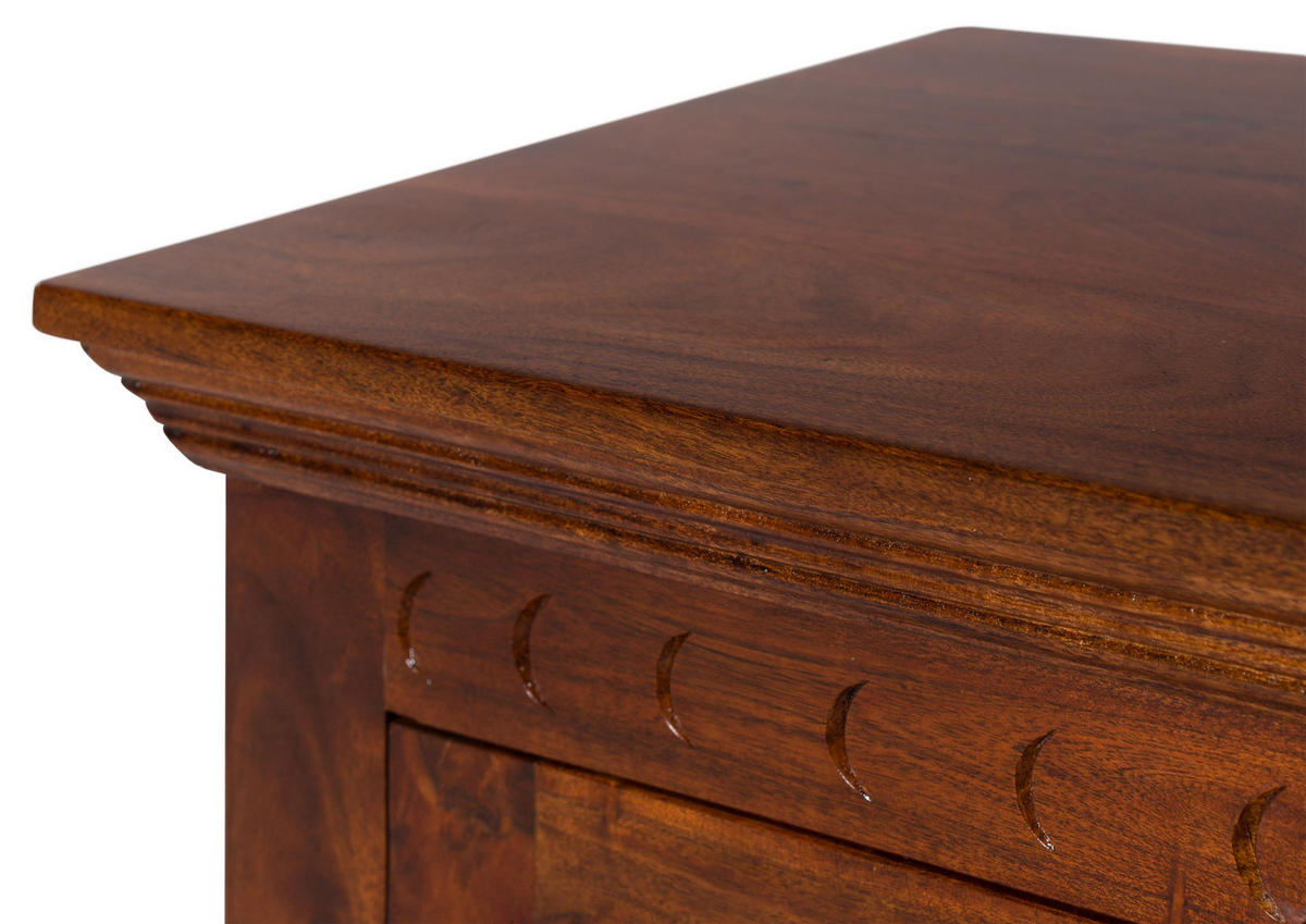 SIDEBOARD Akazie 150x45x89 nougat lackiert OXFORD #513 - Dunkelbraun, Holz (150/89/45cm) - Massivmoebel24