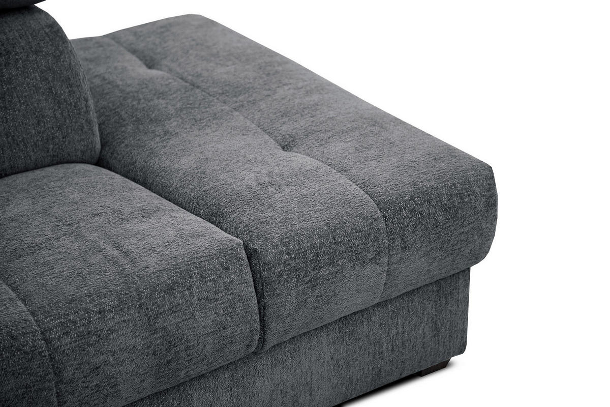 ECKSOFA CALVERA 5-Sitzer, graphitfarben - Graphitfarben, Holzwerkstoff/Textil (298/239cm) - Courtois Laville