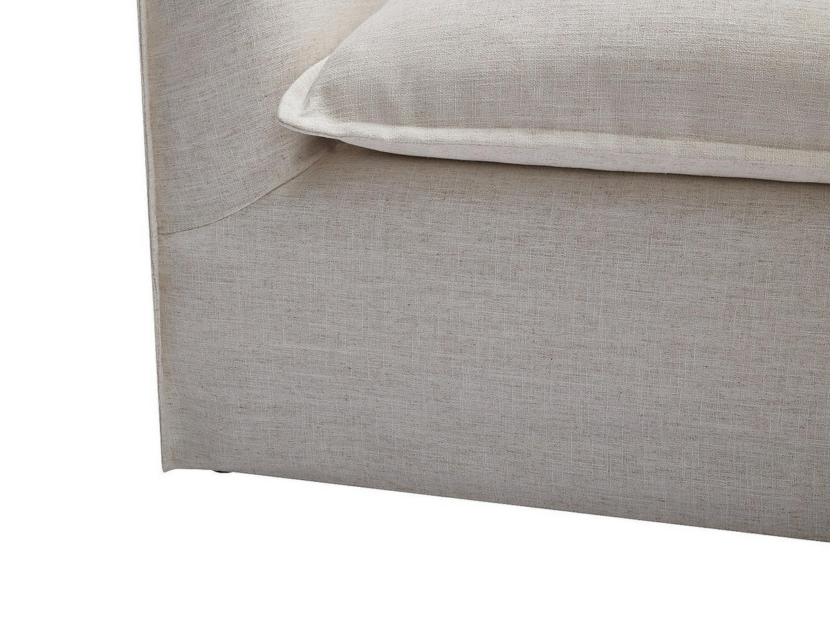 ECKSOFA - Ecke wechselbar - melierter Stoff - Beige - PENIOLA - Beige, Textil (165/260cm) - Vente-Unique