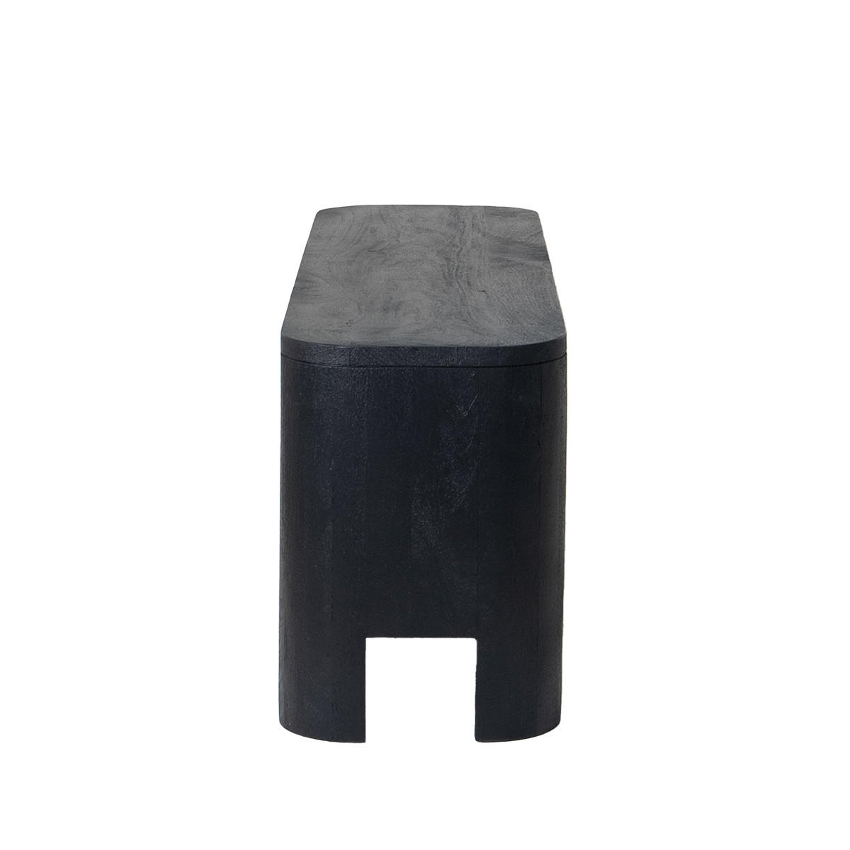 TV-MÖBEL aus Mangoholz 160cm, schwarz - Schwarz, Holz (160/55/40cm) - Giga Meubel