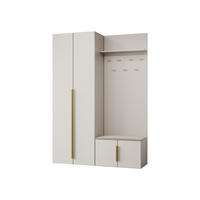 GARDEROBE-SET Kerkin I - Sandfarben/Beige, Holzwerkstoff/Kunststoff (70/200/42cm) - MIRJAN24