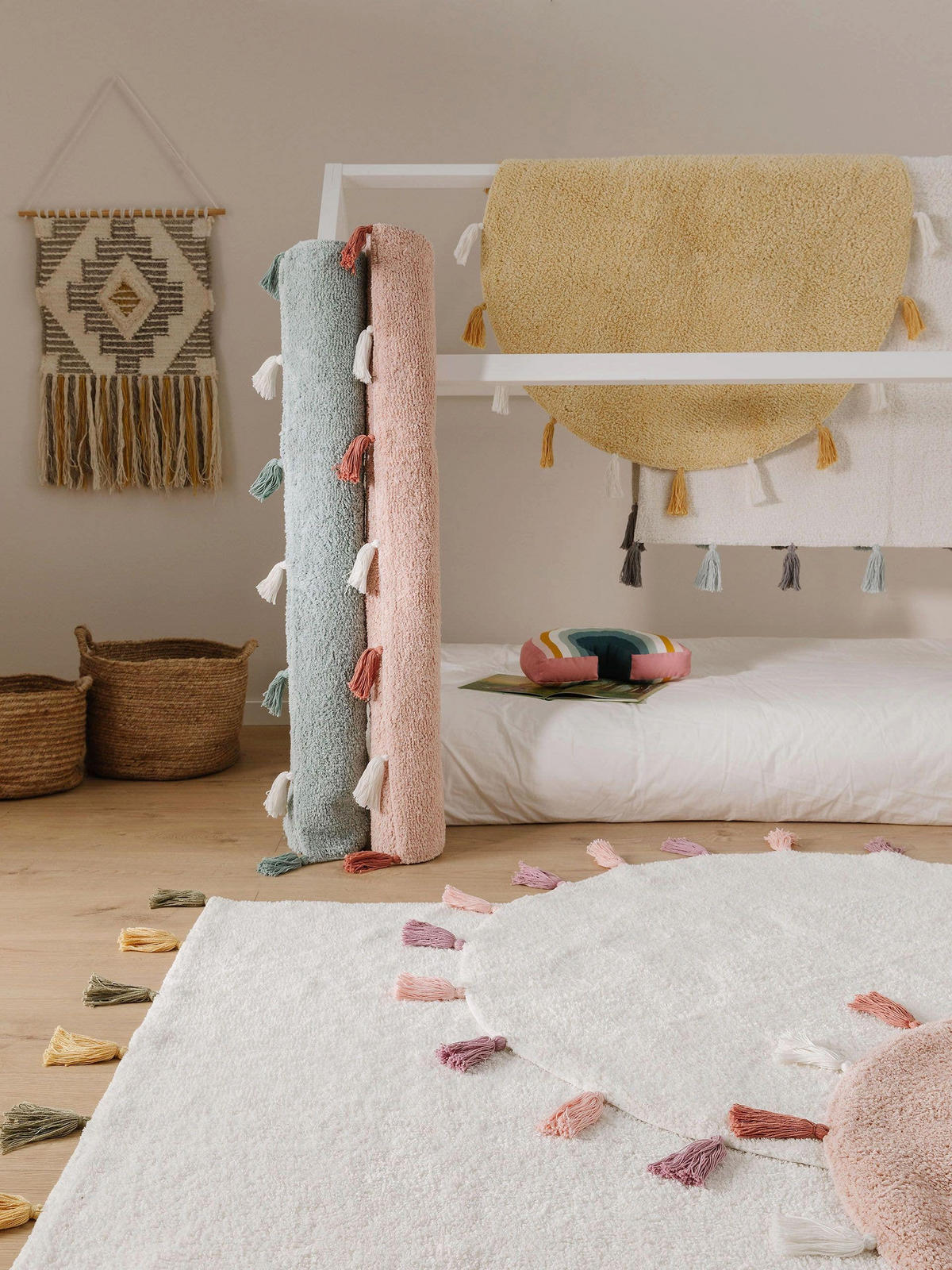 KINDERTEPPICH waschbar Malu Gelb ø 100 cm rund - Gelb, Textil (100/100cm) - Lytte