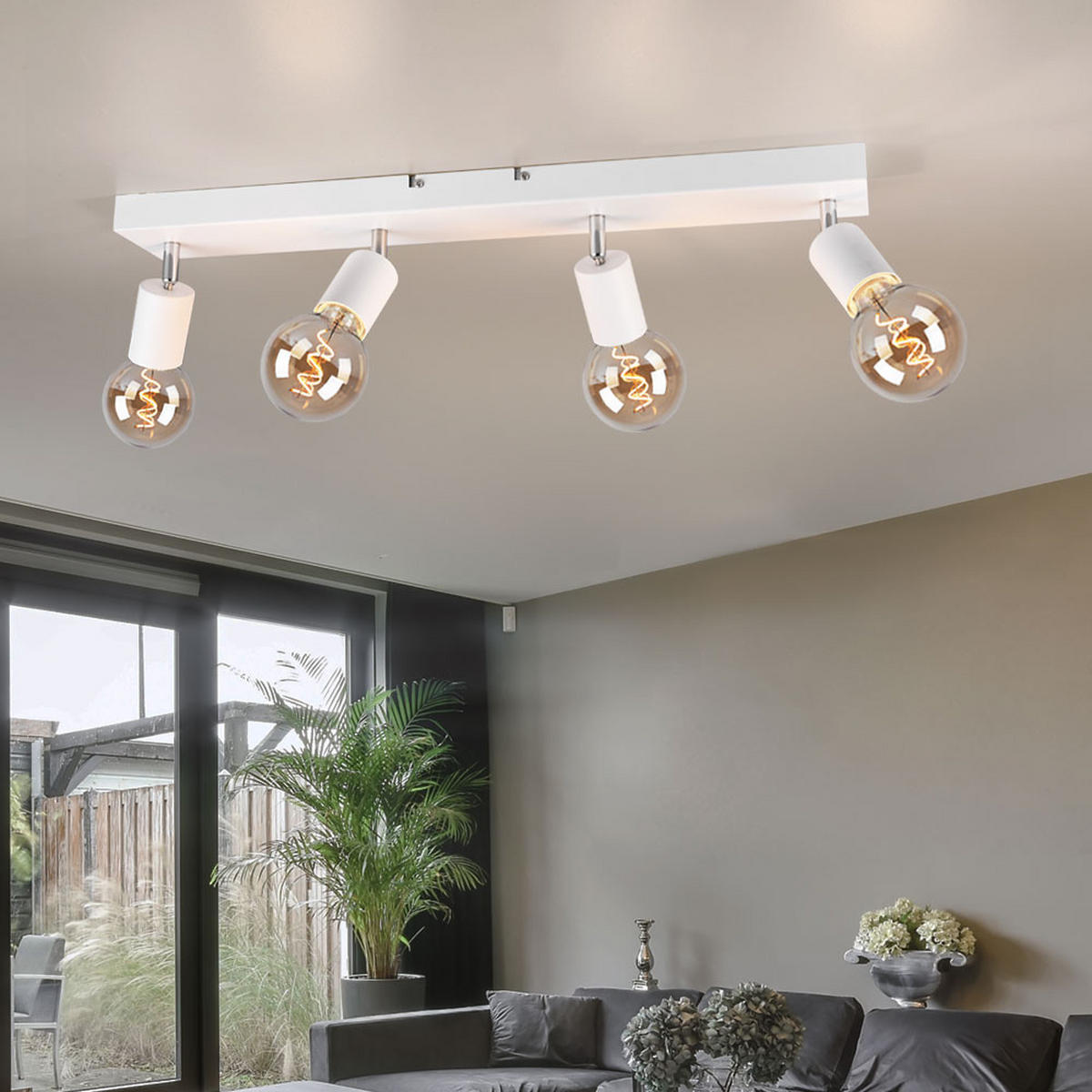 LED DECKENLEUCHTE VANNES Metall Weiß matt - Weiß, Metall (9/60/12cm)