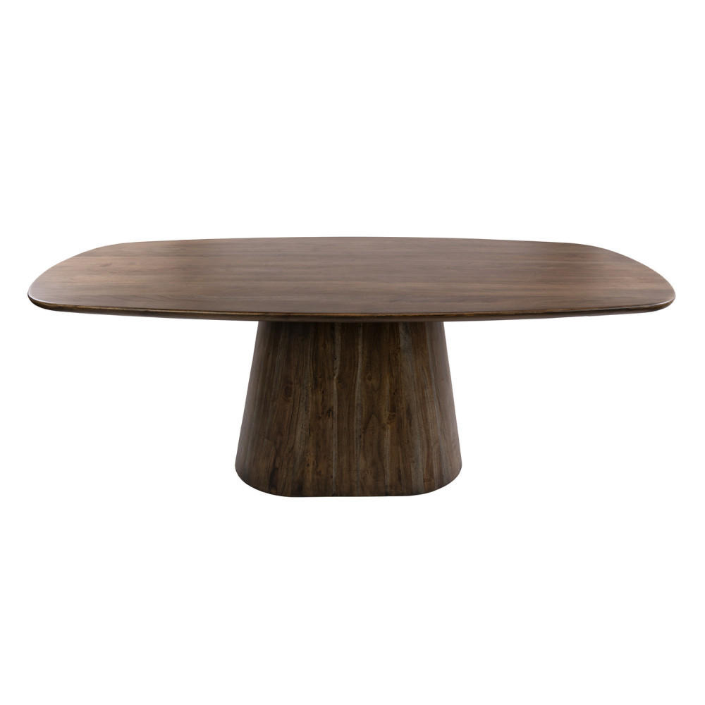 ESSTISCH ONDA Braun Oval Akazie Holz 215 cm - Akaziefarben, Holz (215/105/77cm) - alesvelt
