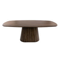ESSTISCH ONDA Braun Oval Akazie Holz 180 cm - Akaziefarben, Holz (180/90/77cm) - alesvelt