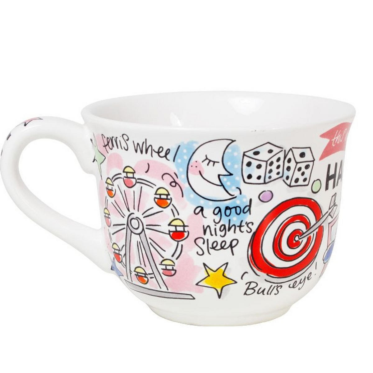 SUPPENSCHALE Happy in Bunt - 14cm - Multicolor, Keramik (12.7/16.2/9.7cm) - Blond Amsterdam