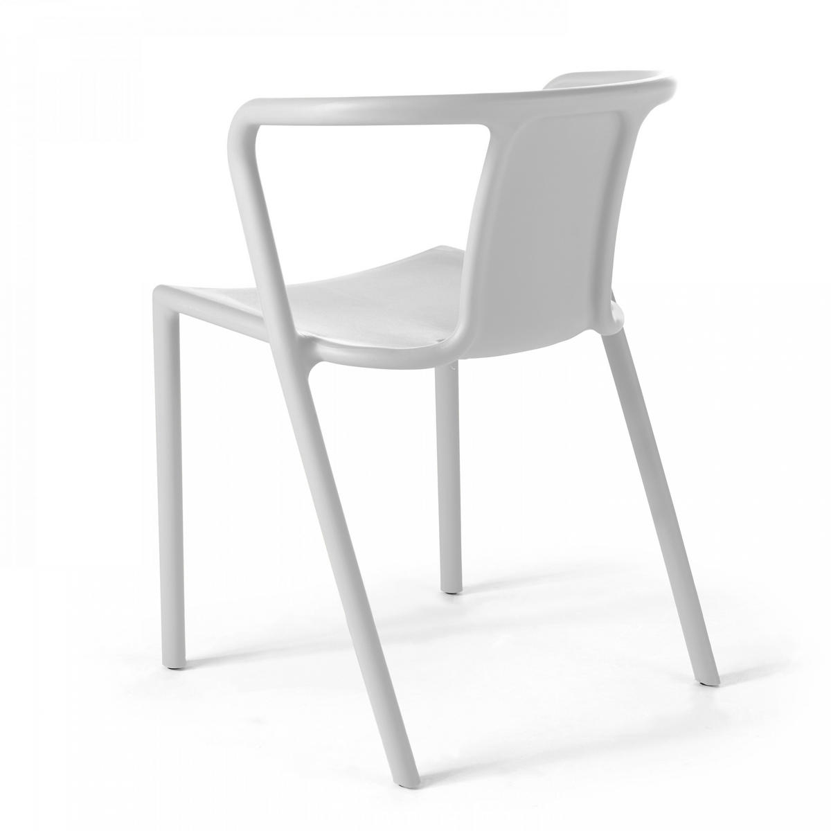 STÜHLE 4-tlg., Weiß - Weiß, Textil (60/82/60cm) - Oviala