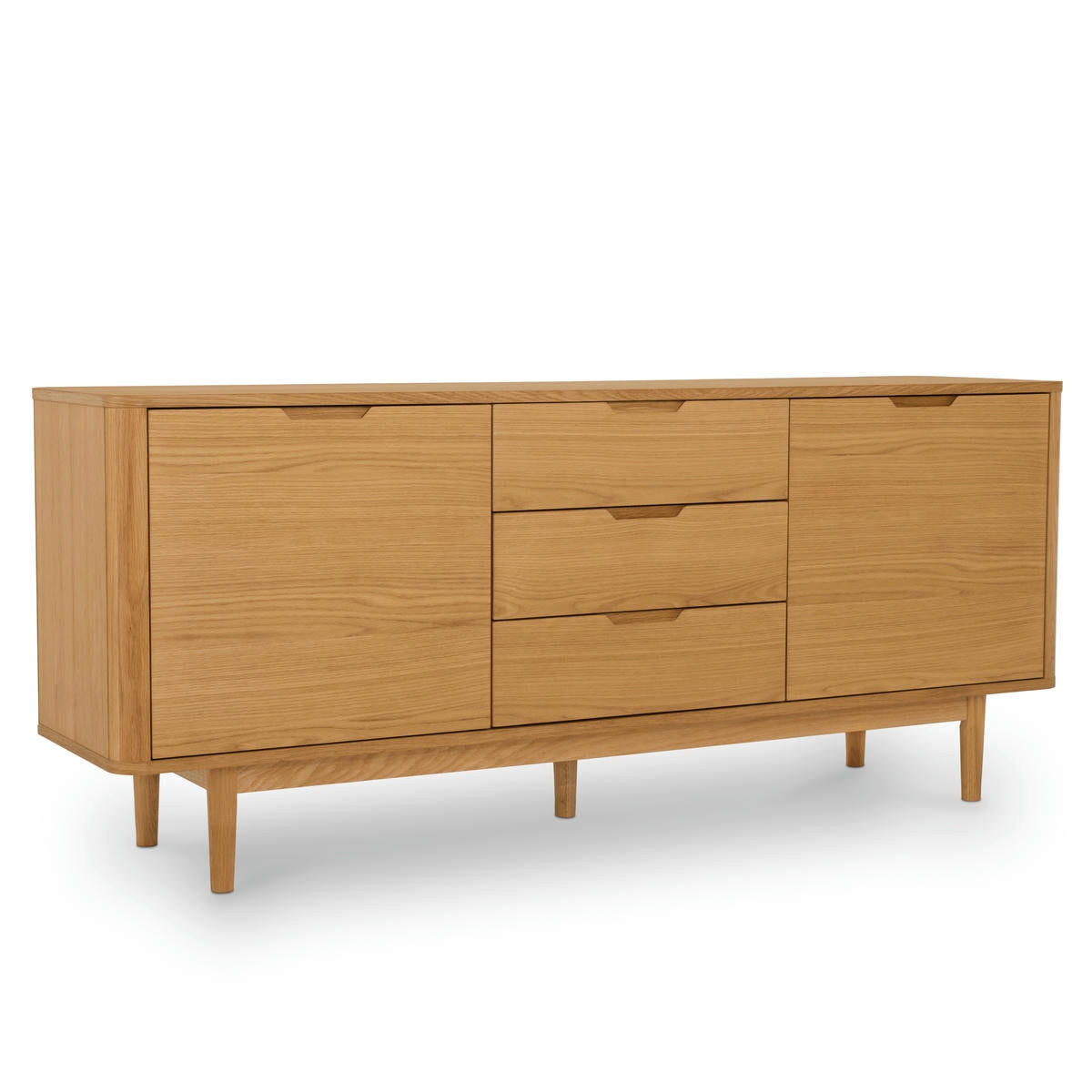 SIDEBOARD Eiche massiv - Eichefarben/Braun, Holz/Holzwerkstoff (180/75/45cm) - Furnhouse