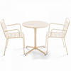 GARTENSET 3-tlg., Elfenbeinfarbe - Creme, Metall - Oviala