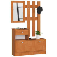 GARDEROBE Erlefarben 90x25x170 cm - Silberfarben/Erlefarben, Holzwerkstoff/Metall (90/170/25cm) - Akord