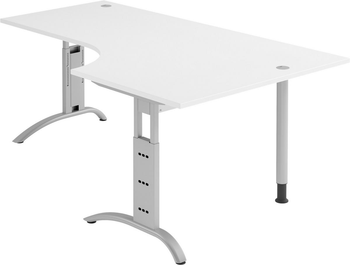 SCHREIBTISCH Serie-F 120/200/74 cm in Weiß - Weiß, Holzwerkstoff (120/200/74cm) - bümö