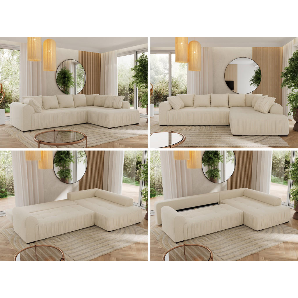 Thumbnail - MKS Ecksofa, Beige, Textil, 3-Sitzer, L-Form,L-Form, 325x200 cm, Oeko-Tex®, Wohnzimmer, Sofas & Couches, Wohnlandschafte...