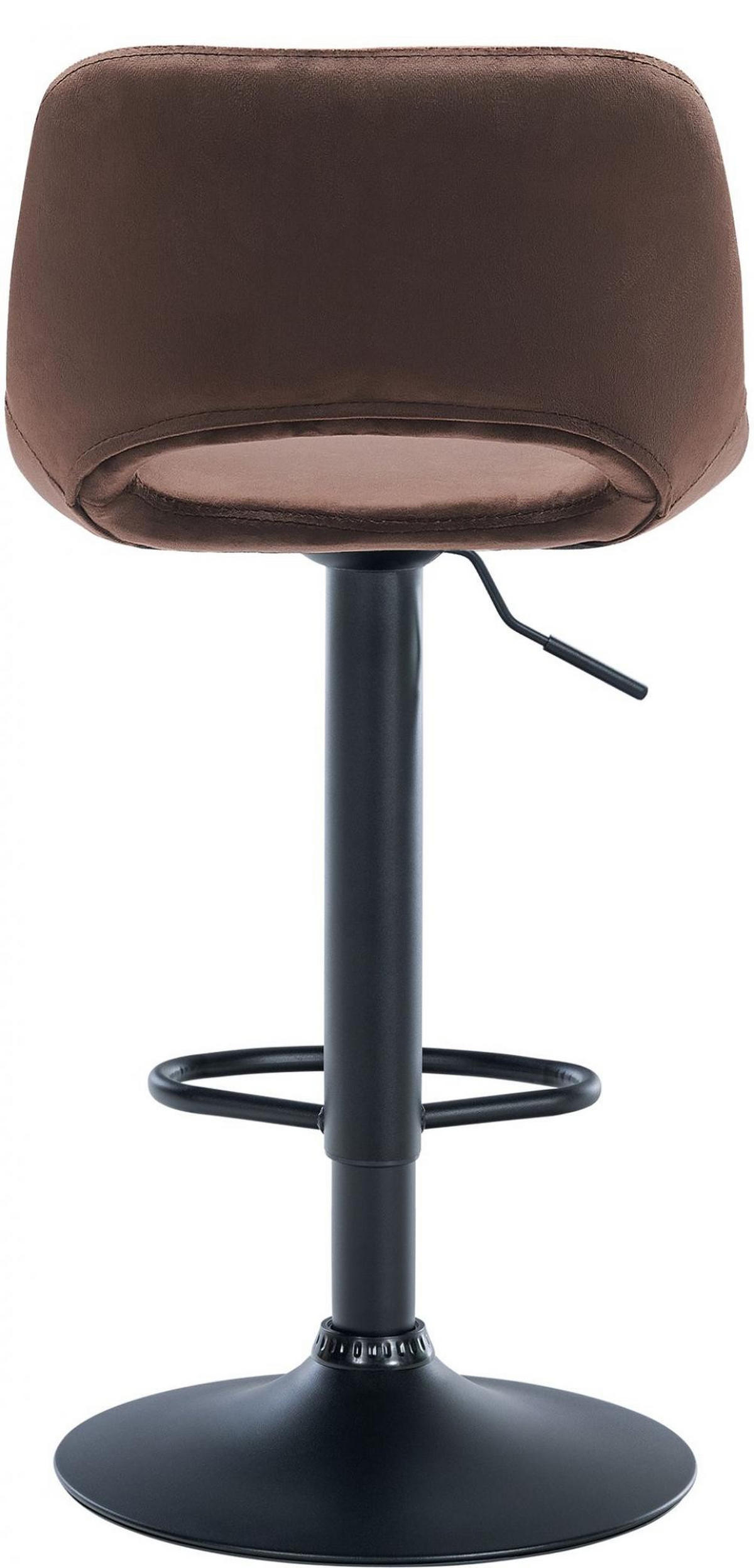 BARHOCKER 2 Samt Braun - Schwarz/Braun, Textil/Metall (42/86/46cm) - CLP
