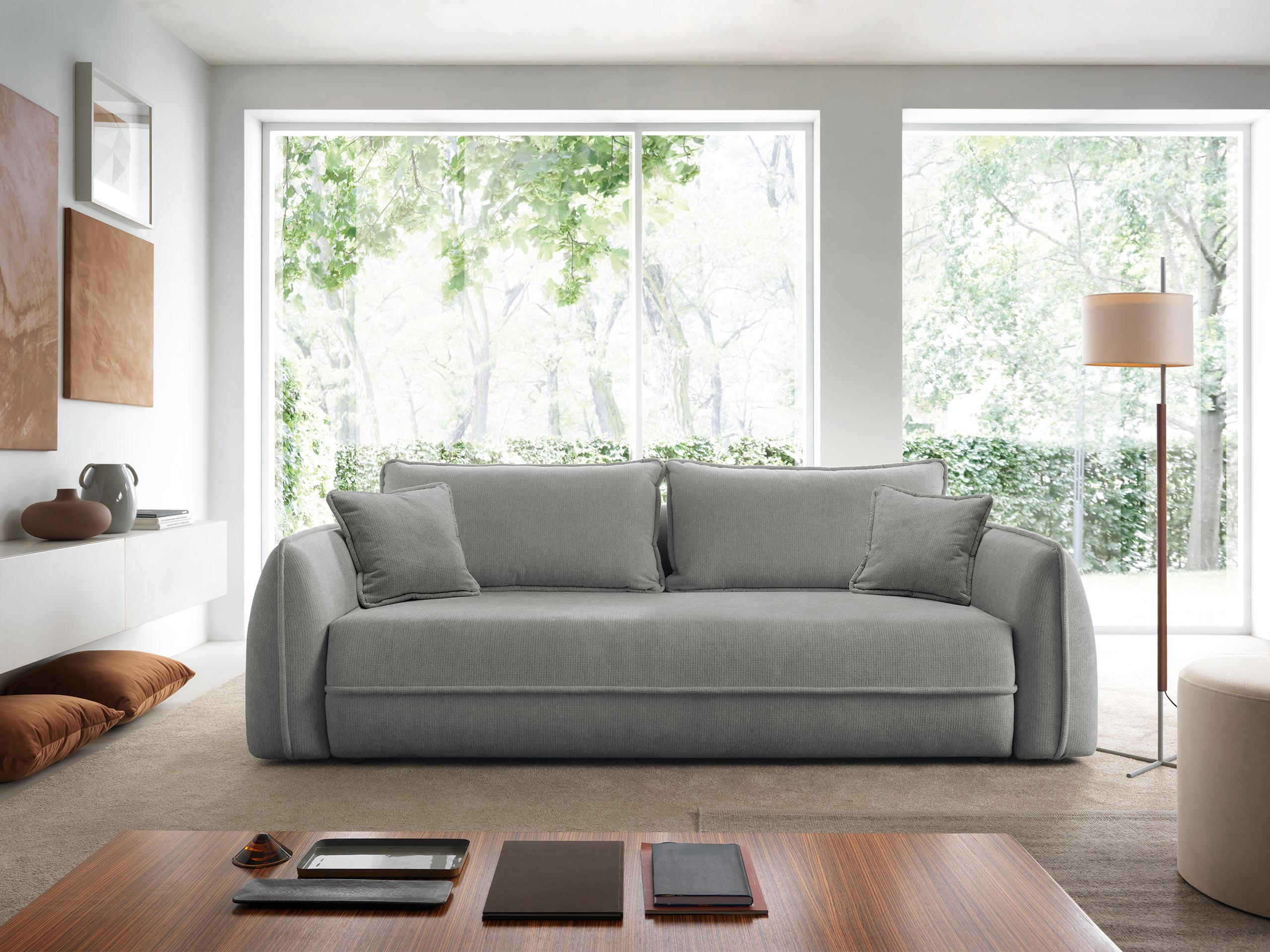 SCHLAFSOFA Moho - Schwarz/Grau, Holz/Kunststoff (250/94/109cm) - MIRJAN24