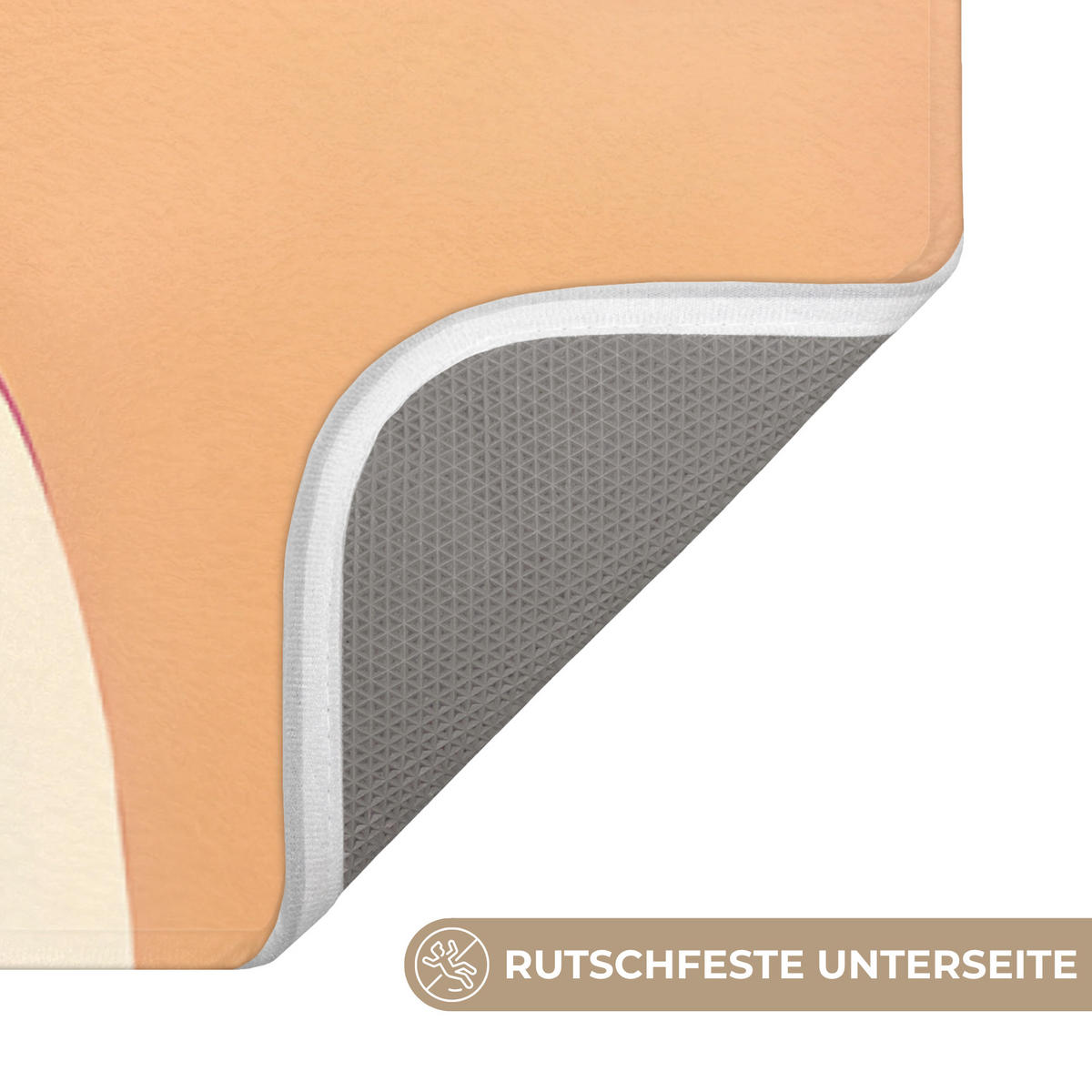 KOUPELNOVÁ PŘEDLOŽKA Tvary - abstraktní - barevné 120x60 cm - terakotová, textil/plast (120/60cm) - OnlyWow