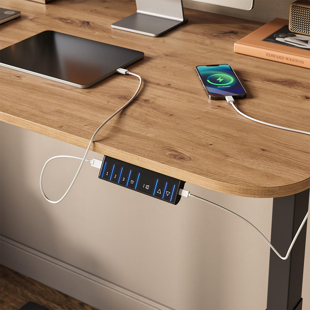 STOLNÍ NOHY Elevate Antracit - černá, kov (57.5/180/120cm) - Vicco