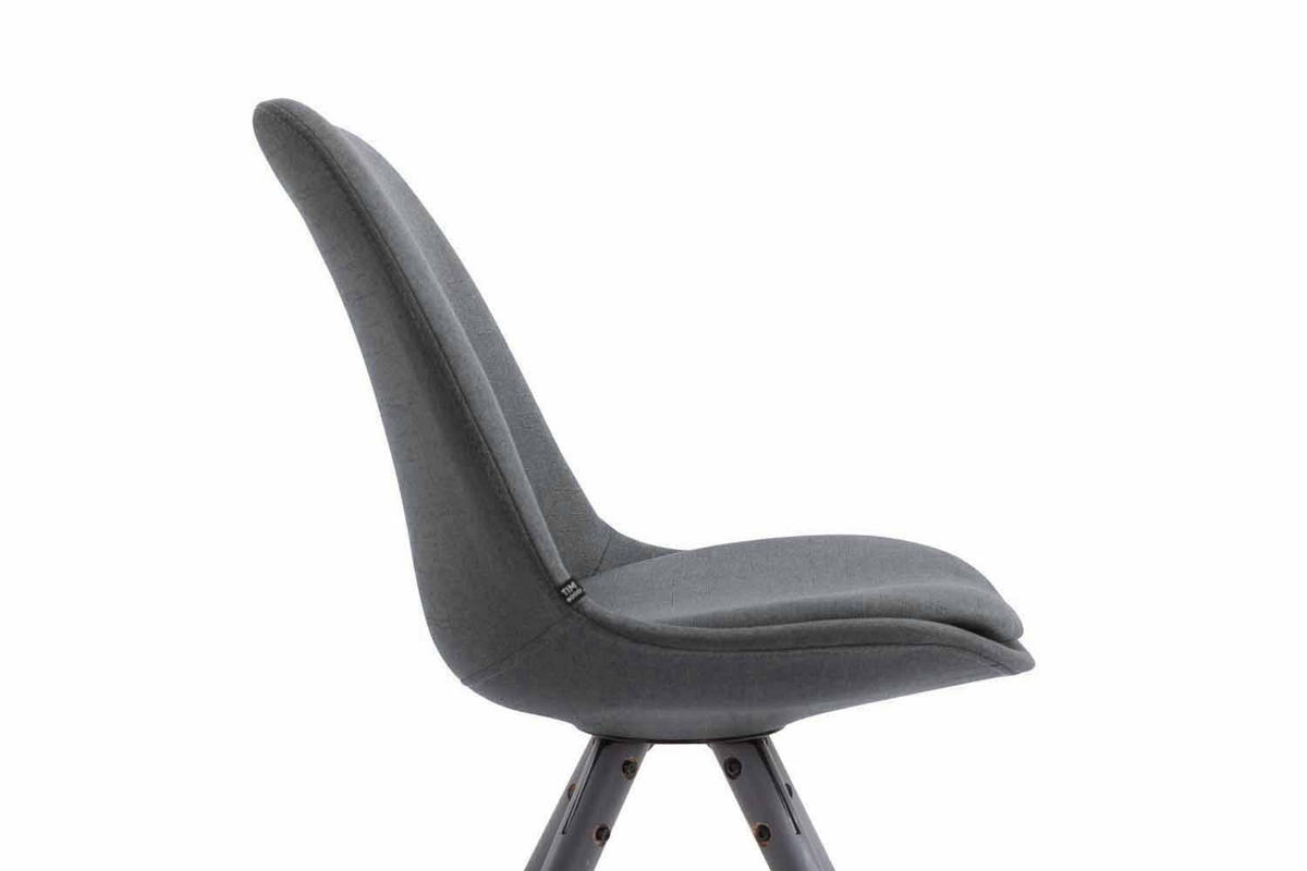 STUHL Stoff dunkelgrau - Dunkelgrau/Grau, Holz/Textil (48/84/56cm) - CLP