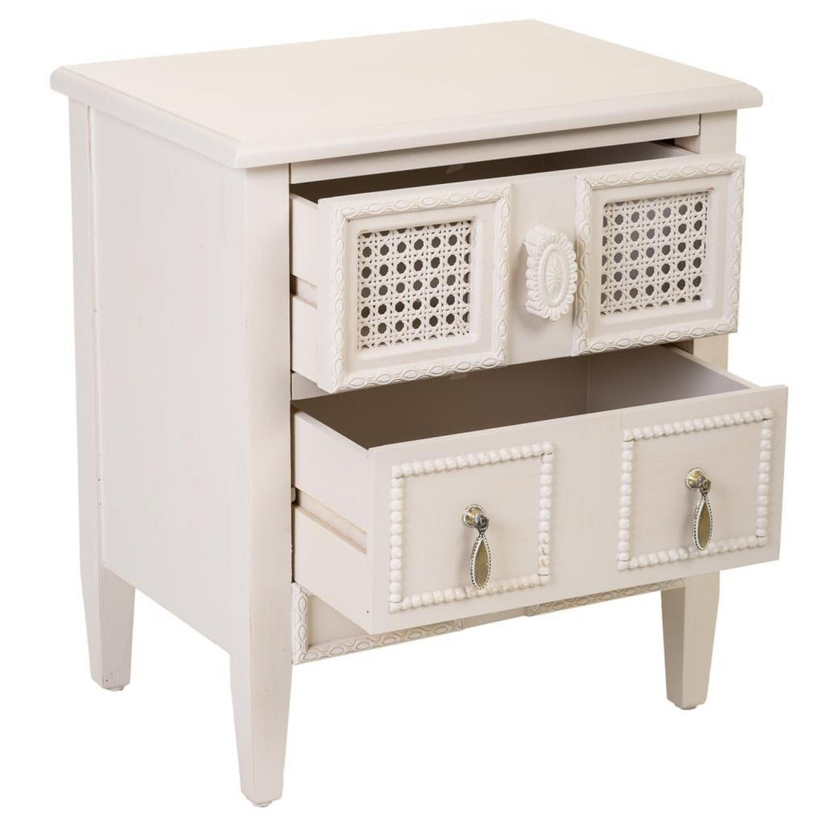 NACHTTISCH aus Holz, beige, 46x32x52cm - Beige, Holzwerkstoff (46/52/32cm) - Wanderlust