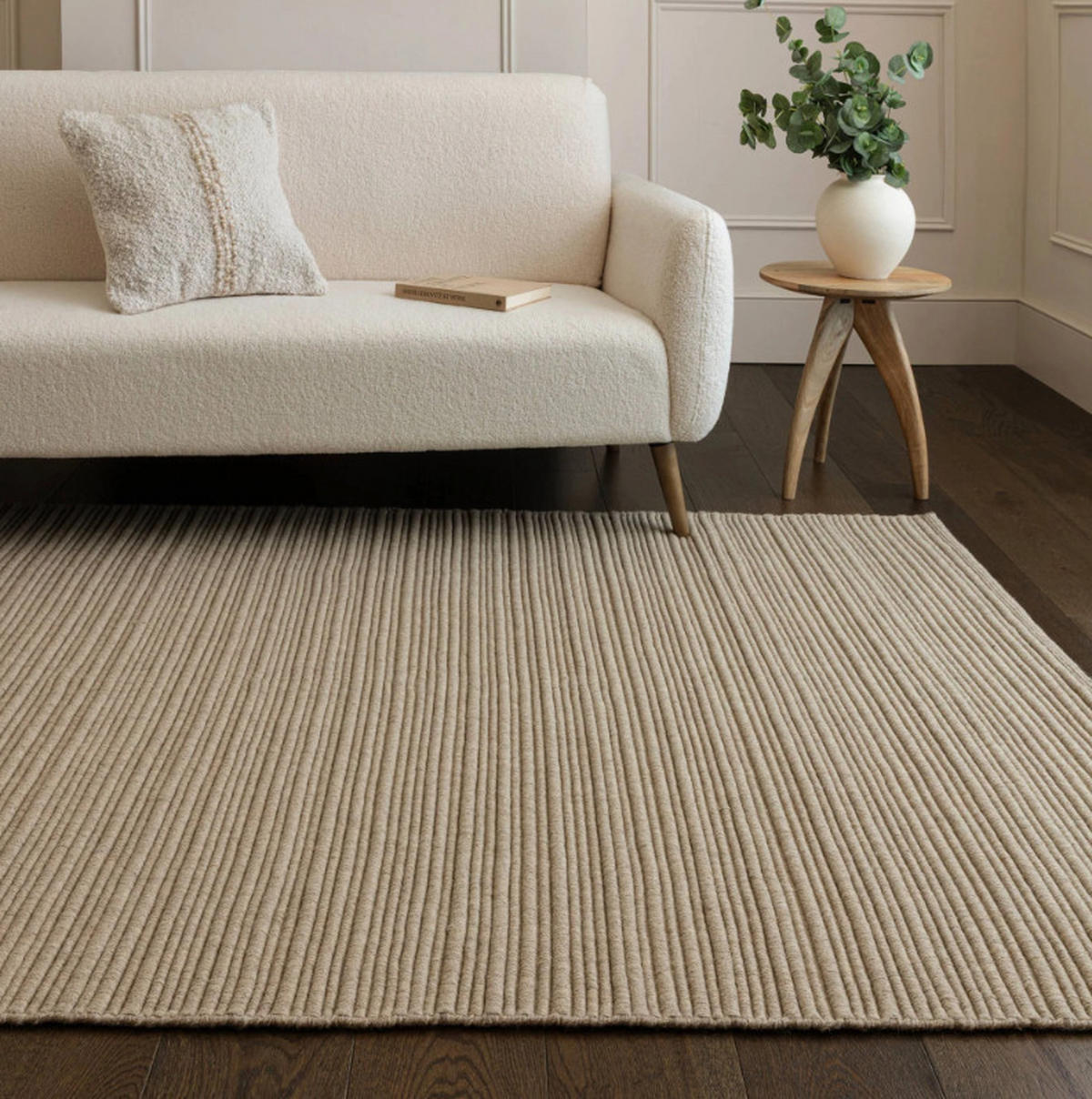 TEPPICH Wohn-/Schlafzimmer Flachgewebe TORRENTO Beige 200x290 cm - Beige, Naturmaterialien (200/290cm) - Novatrend