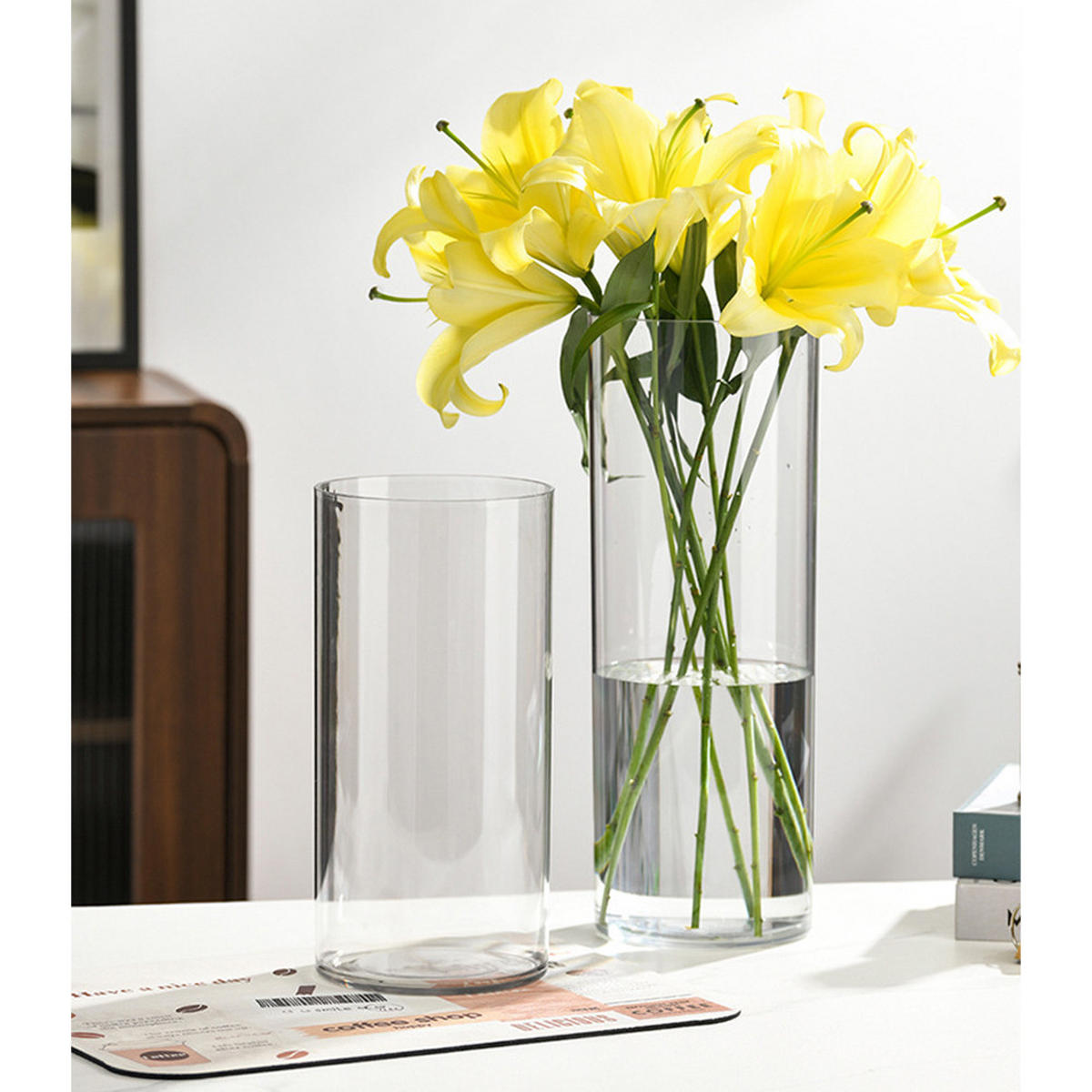VASE 12*12*25CM - Transparent, Keramik (20cm) - LIBRATON