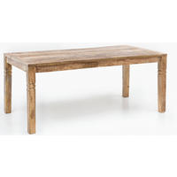 ESSTISCH – Rund Mango Massivholz 120 cm Landhausstil Schnitzereien - Braun, Holz (70/120/76cm) - KADIMA DESIGN