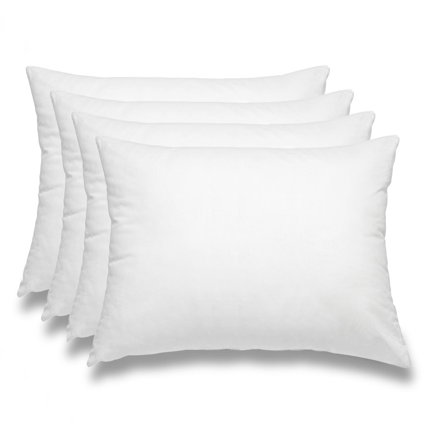 FEDERKISSEN 4er Set 100% Federn 40/60 cm Bezug aus 100% Baumwolle - Weiß, Textil (60/40cm) - wometo