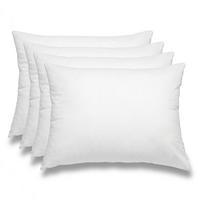 FEDERKISSEN 4er Set 100% Federn 40/60 cm Bezug aus 100% Baumwolle - Weiß, Textil (60/40cm) - wometo