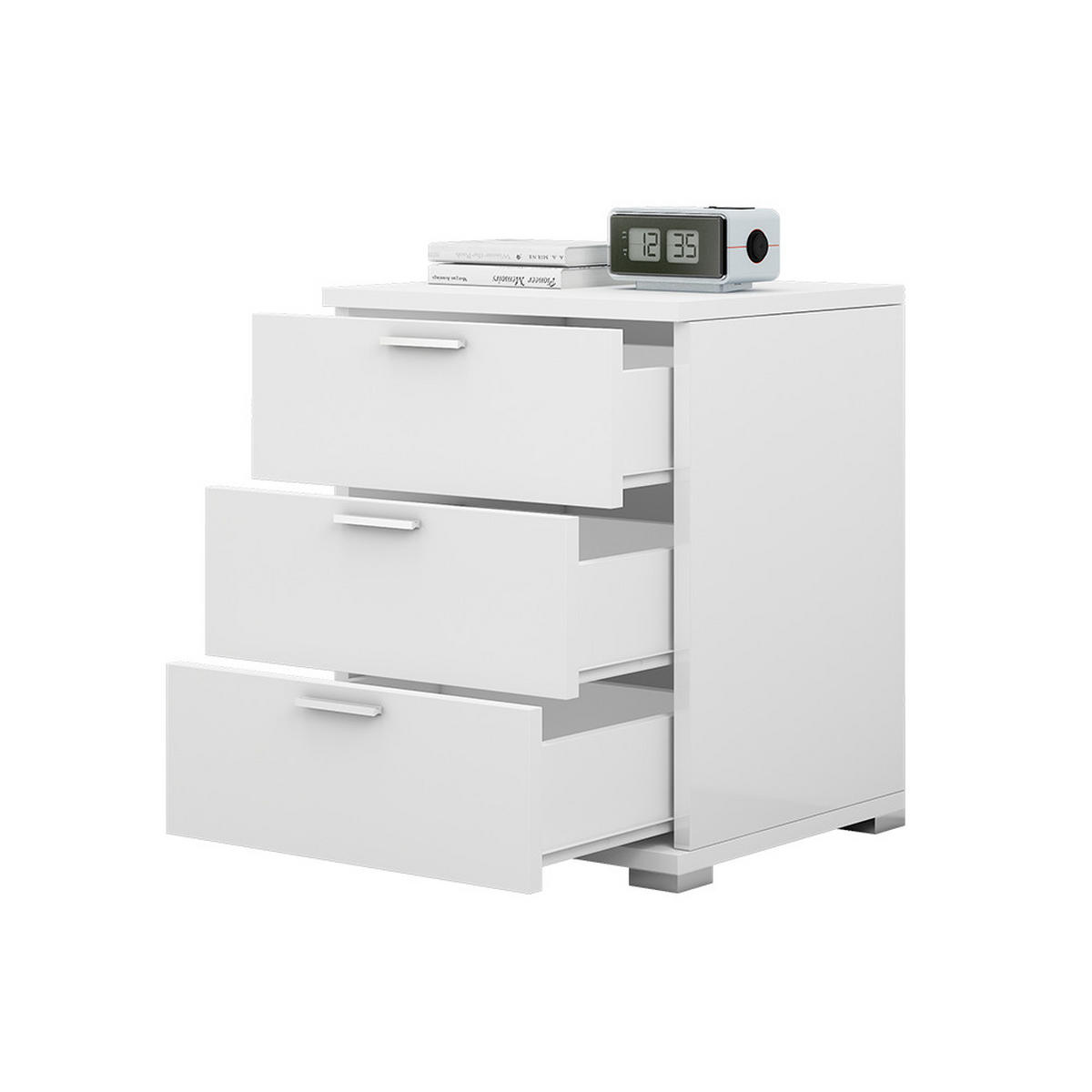 NACHTTISCH Marseille Weiß 46.2 x 60 cm - Weiß, Holzwerkstoff (46.2/60/42cm) - Vicco