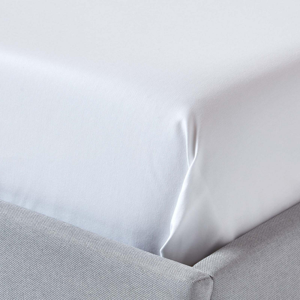 BETTLAKEN ohne Gummizug, Ägyptische Baumwolle, Fadendichte 1000 - Weiß, Textil (230/255cm) - Homescapes