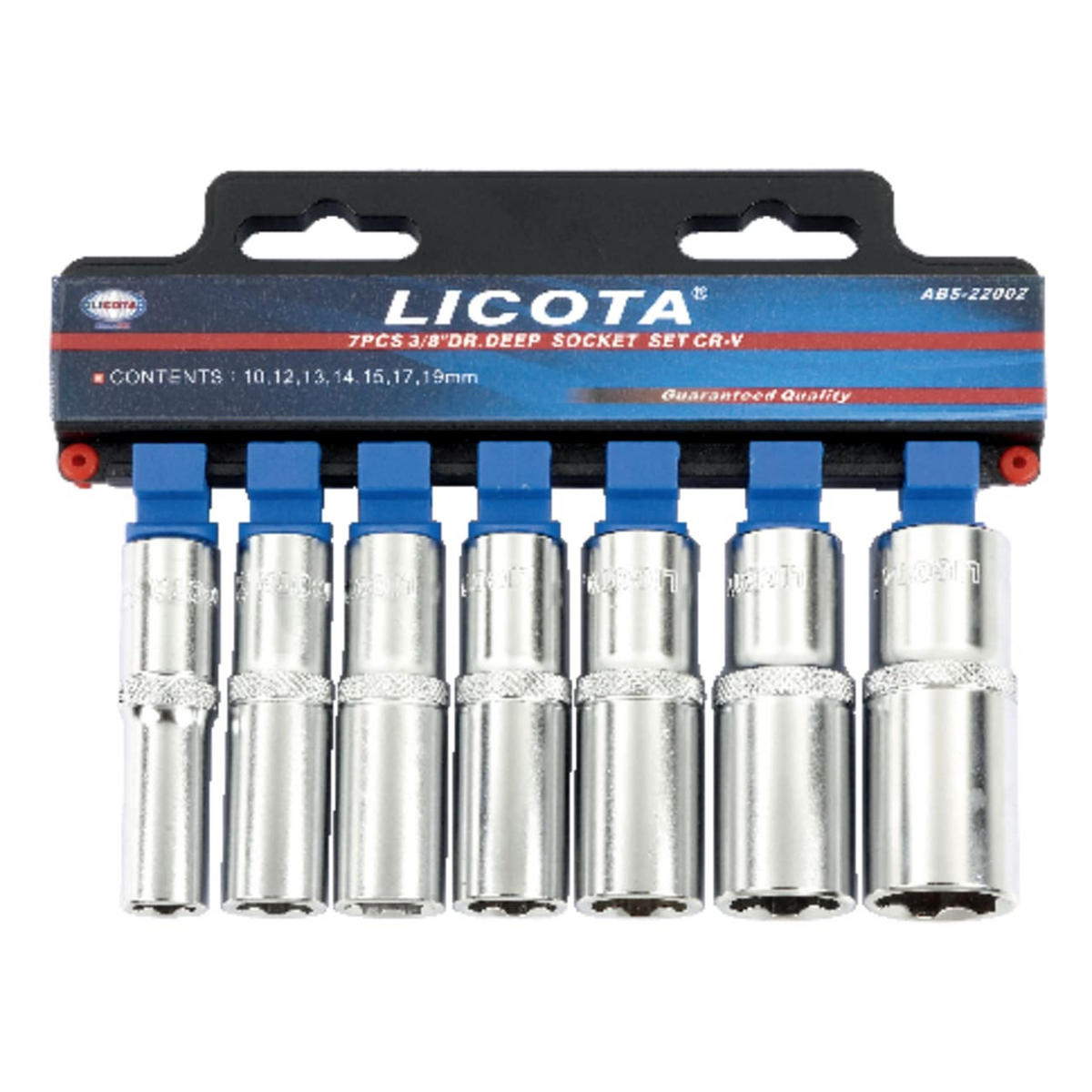 STECKSCHLÜSSEL SATZ 3/8 Zoll, SW 10-19 mm, 6-kant - Silberfarben, Metall (25/1/1cm) - BONI-SHOP